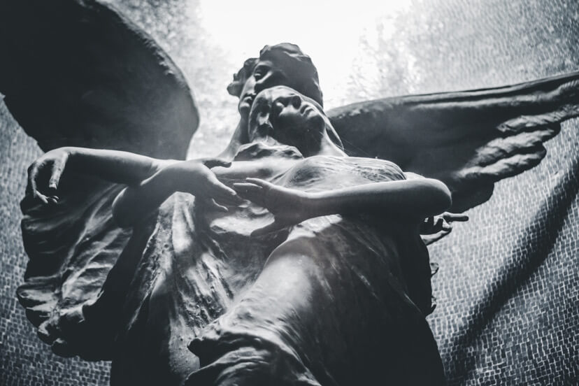A statue of an Angel.