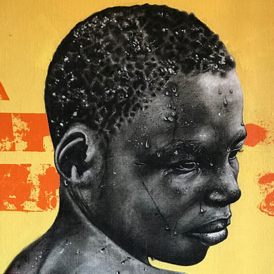 Painting of an African child