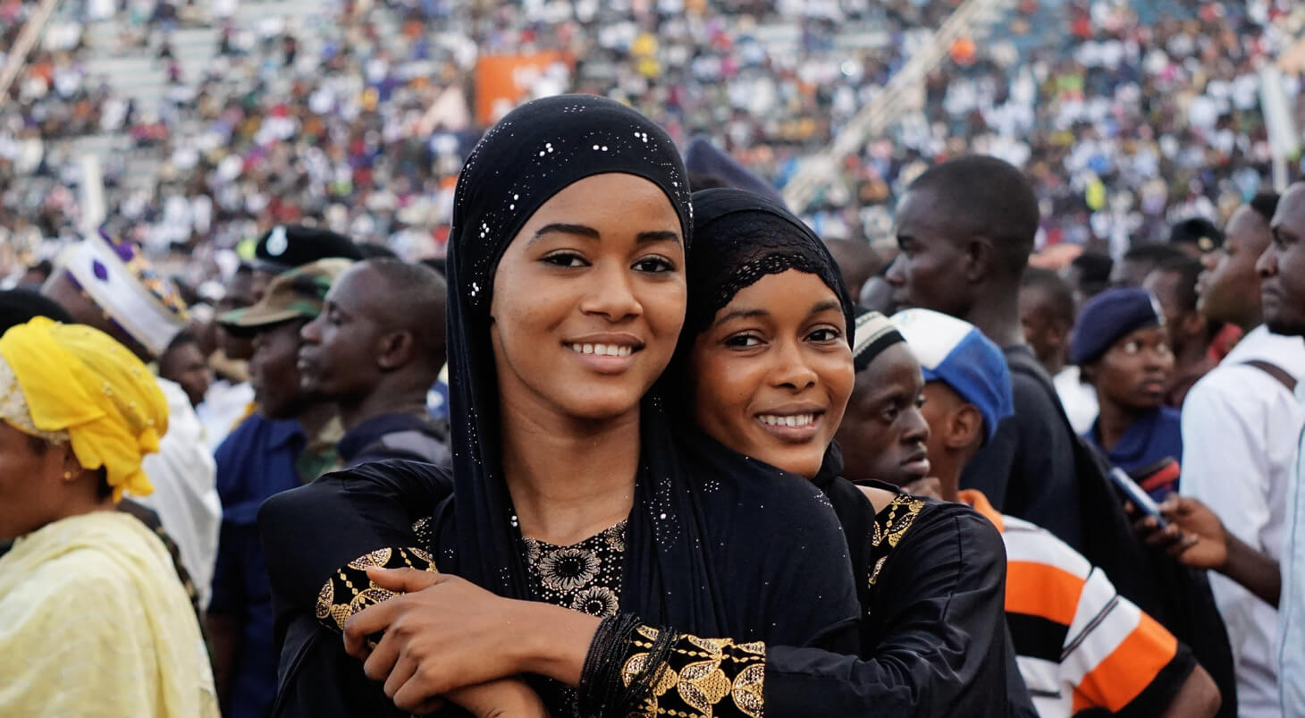 African women dressed in Hijabs.