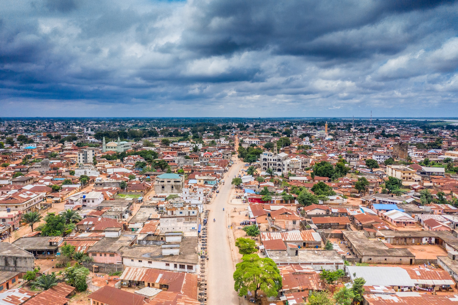 Buildings in the capital city of benin