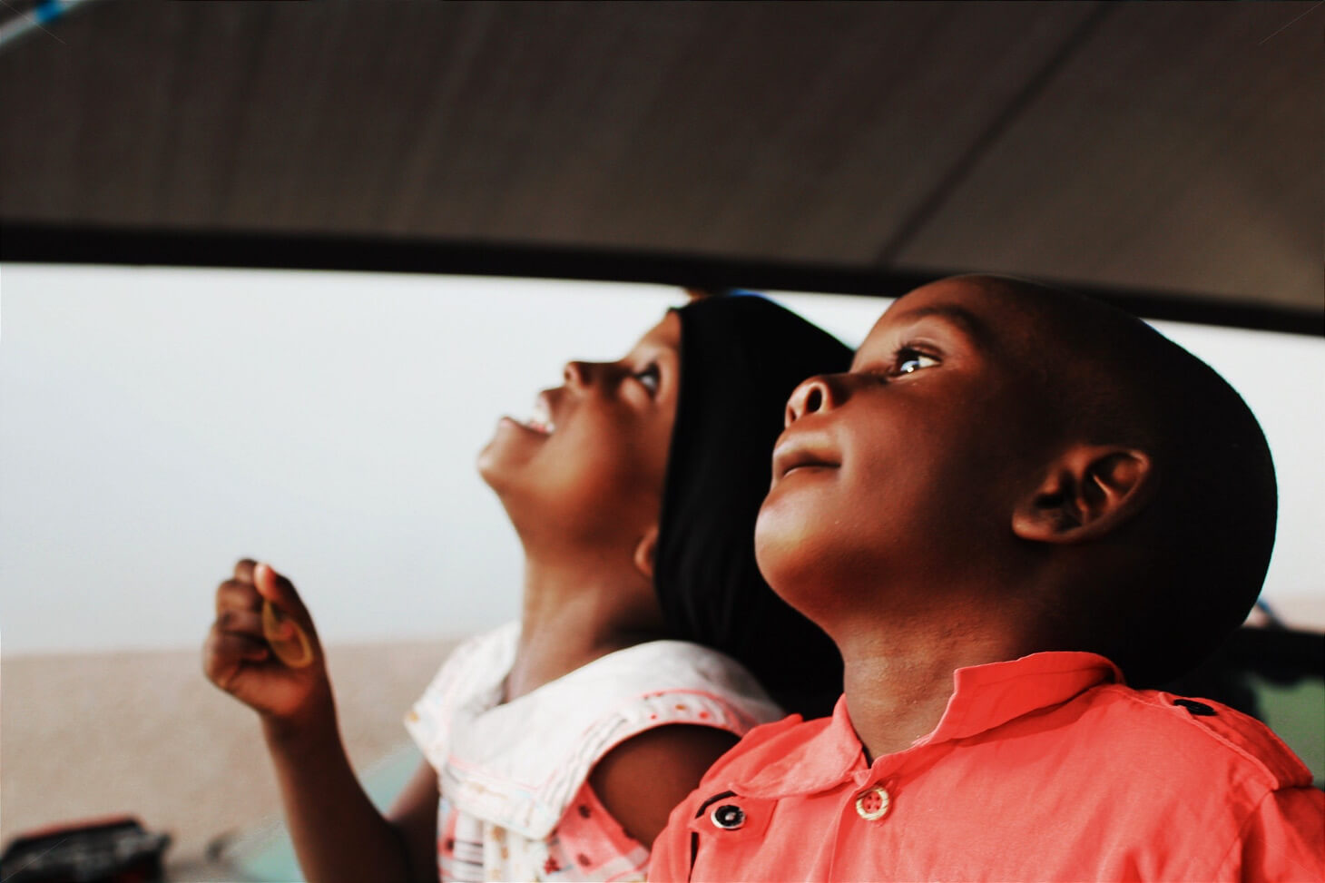 A young african boy and girl.